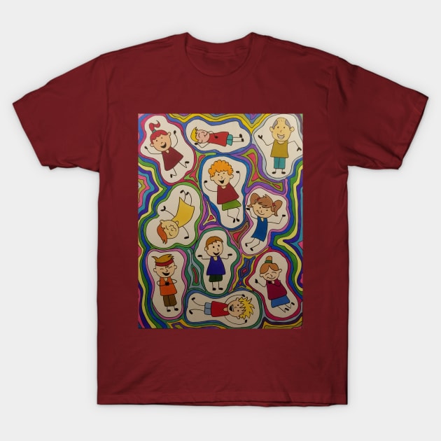 Happy little people T-Shirt by Loose Tangent Arts